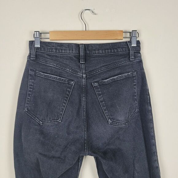 Abercrombie & Fitch Jeans Women 27 4R Black Denim Ankle Straight Ultra High Rise - Picture 4 of 8